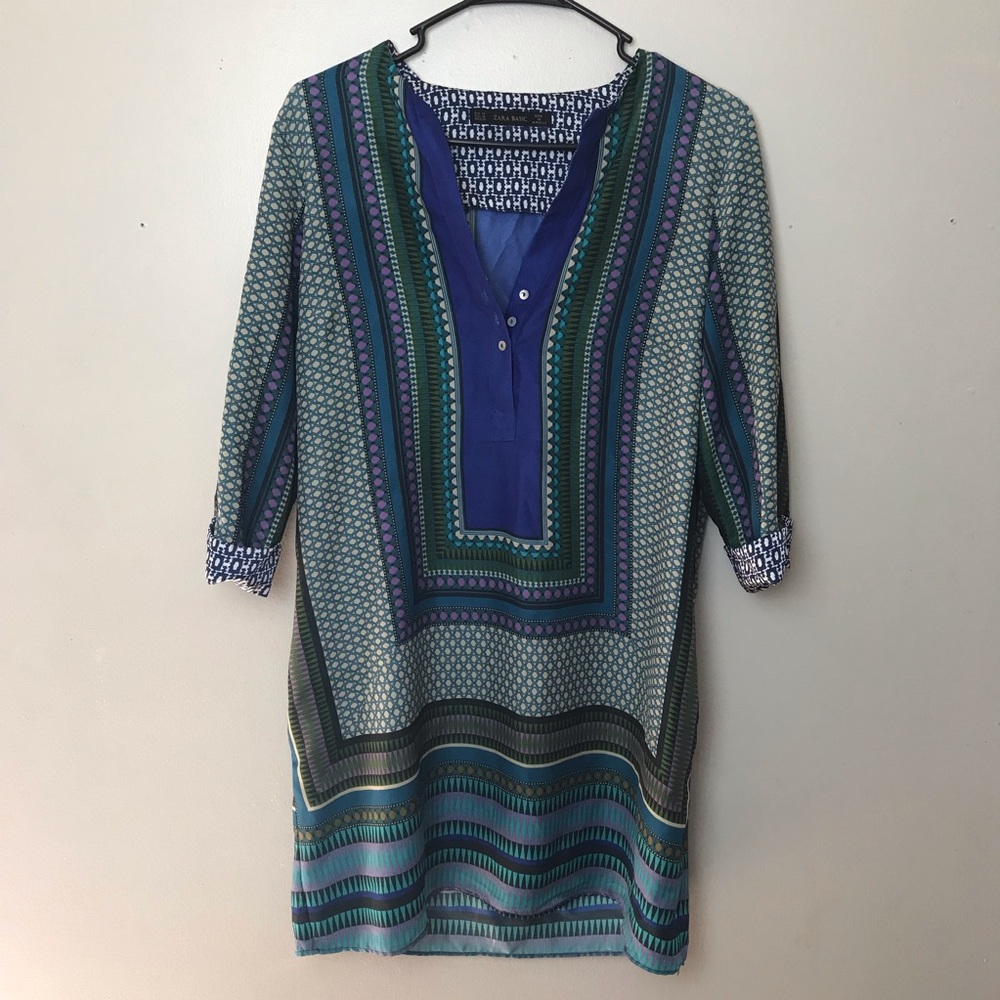 Zara Basic Printed Geometric Tunic Dress - image 2